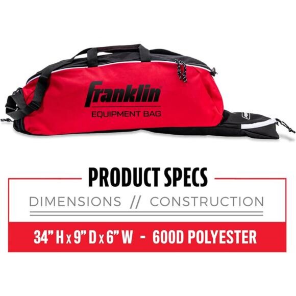 Youth Baseball Bat Bag - Kids Teeball, Softball, Baseball Equipment Bag - Picture 5 of 8